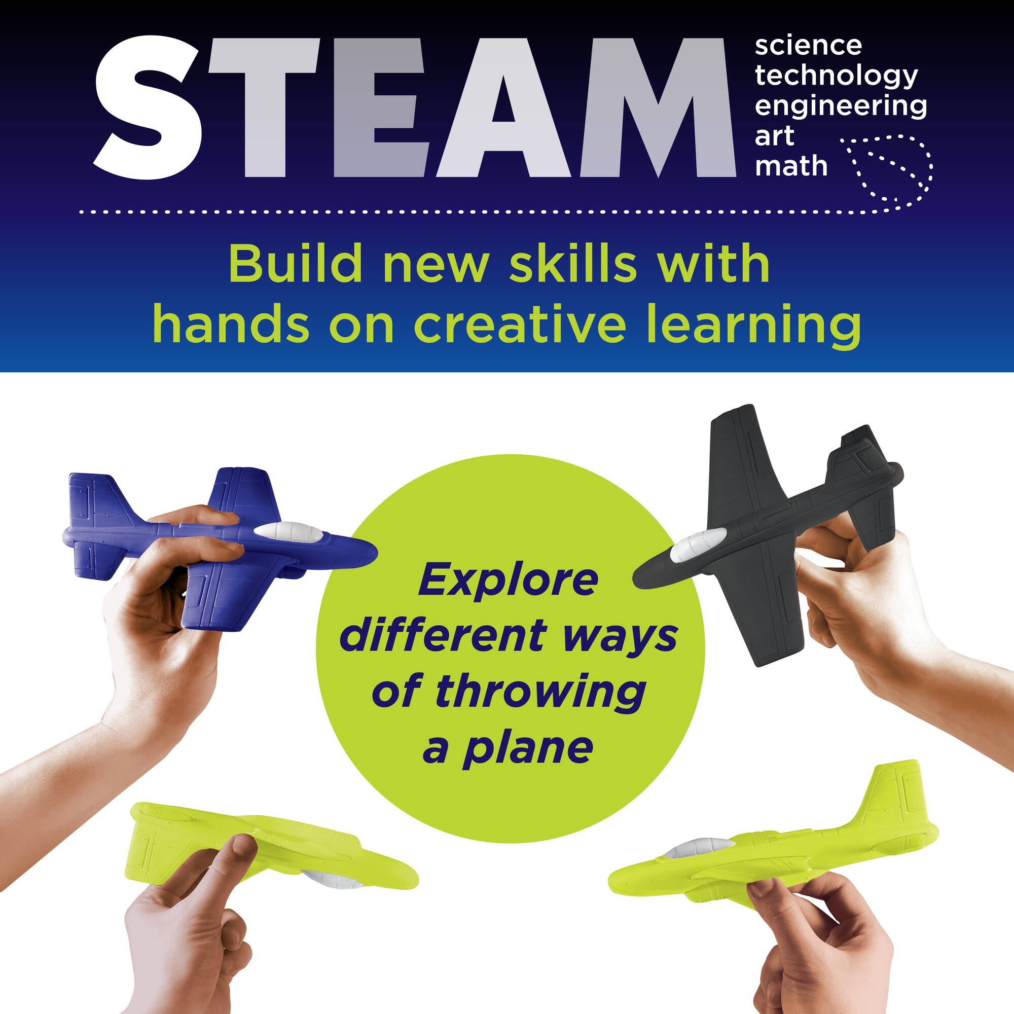 Creativity for Kids® Stunt Squadron™ Glow-in-the-Dark Foam Flier Kit